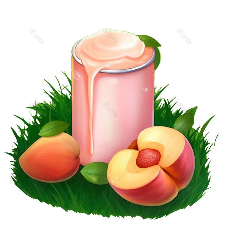 清新图片,插画元素,水果PNG,绿色背景免抠素材